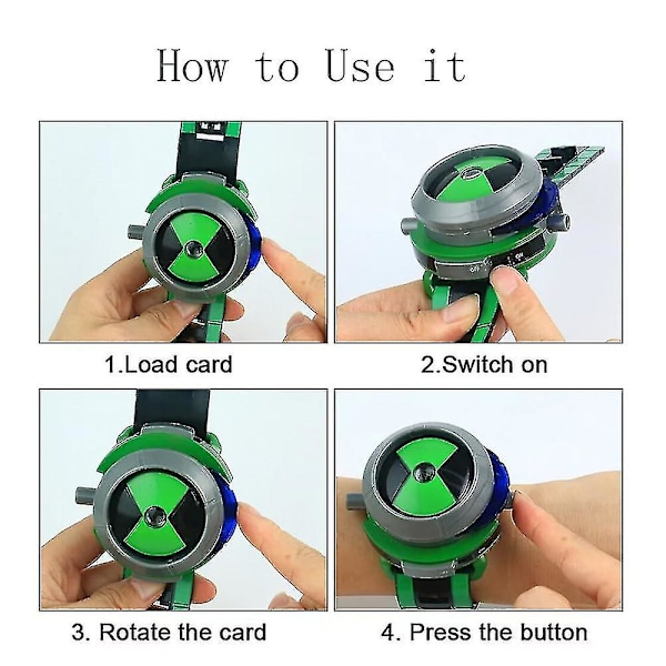 Ben 10 Klocka Ben 10 Omnitrix Ben Ten Leksaker Alien Force Ultimatrix För Pojkar Barn Projektorklocka Cool {D}