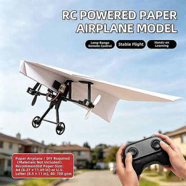 Gyrostabilisator DIY Elektrisk Fjernstyret Fly Sammenfoldelig Mikro Fastvinget Drone (D)