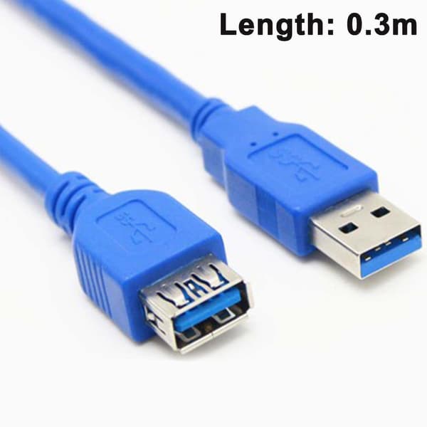 USB 3.0 Forlengelseskabel 3m, Datakabel Superspeed Opptil 5 Gbit / S