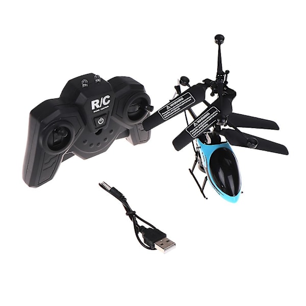 RC Helikopter Mini RC Drone Med Gyro Styrtsikker RC Legetøj Blue