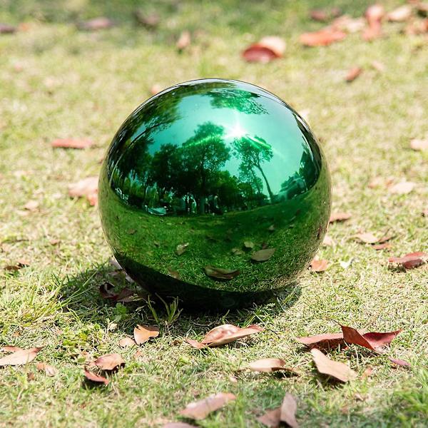 Reflekterende kule i rustfritt stål, hage speilkule, polert sfære, patio ornament