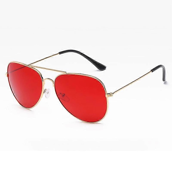 Klassiska Retro Pilot Ocean Goggles Solglasögon För Kvinnor Män Unisex Metall Röda Solglasögon Sommar Körning 3025 Glasögon Shades 2022 C1
