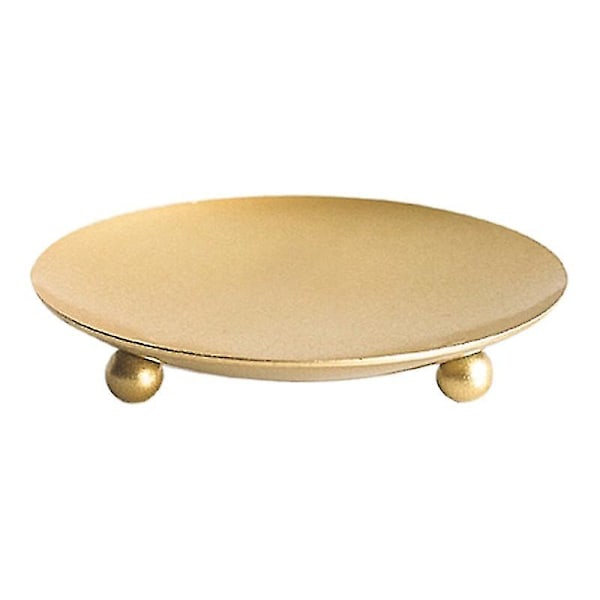 Romantisk aromdiffusor bordsljusstake järnbricka bas dekorativa prydnader söt enkel modern liten ljusstake ljusstake guld (2 stycken, guld)