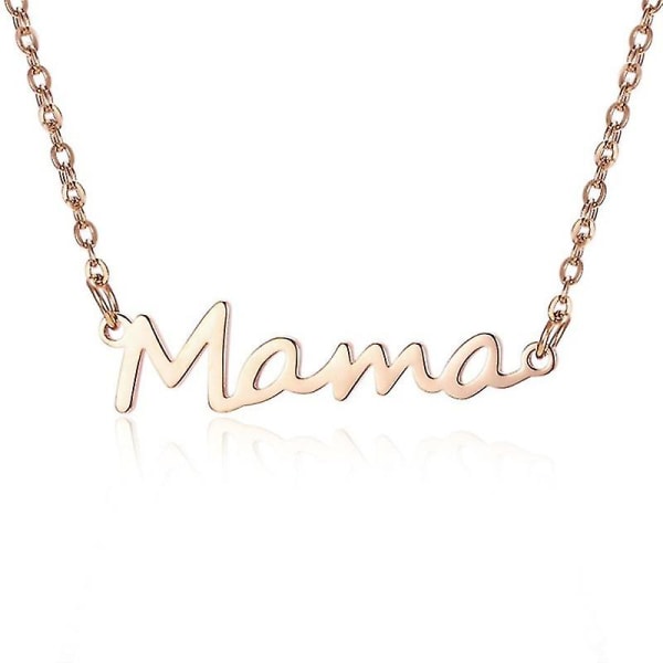 Mama Charm Necklace Chocker Letters Pendant Gift Jewelry For Thanksgiving Day Mother's Day Rose Gold