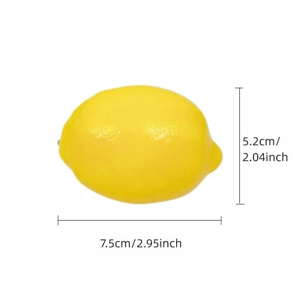 Realistiska citrondekorationer, 12-pack, verklighetstrogen köksfrukt
