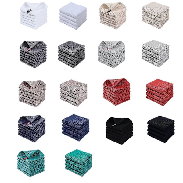 6-pack 100% Bomulls Terry Handdukar Köksdisk Rengöring Hängande Slinga Brown 34*73cm