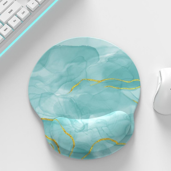 Musmatta med handledsstöd, ergonomisk musmatta med handledsstöd, bekväm datormusmatta för bärbar dator, smärtlindrande musmatta G