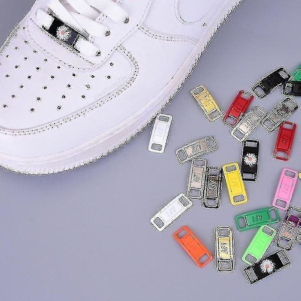 Af1- Skolisselås, Metallisk Lisse, Lås Sneakersett Tilbehør Daisy black