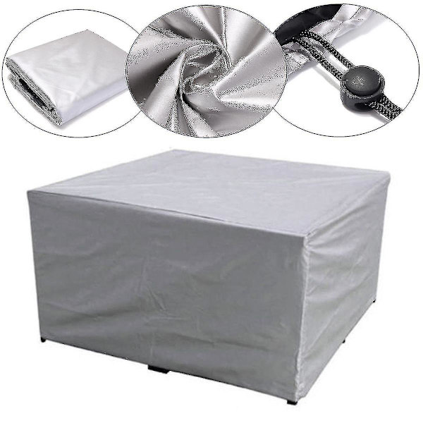 64 storlekar Vattentät Utomhus Patio Trädgårdsmöbler Överdrag Regn Snö Stolsöverdrag 123x123x74cm