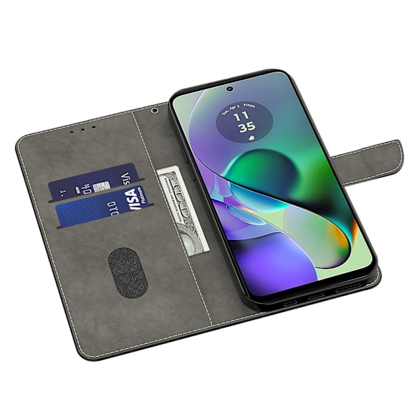 For Motorola Moto G34 5G Etui PU Læder 3D Mønster Pung Telefon Cover med Stående Funktion Floral