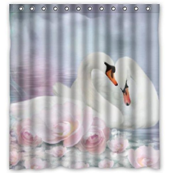 The Interpretation Of Love Swan Shower Curtain Bathroom Decor Curtain 160x180 Cm