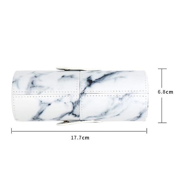 Läder Kosmetisk Mugg Case Makeup Brush Pen Holder Tom Förvaringslåda Organizer