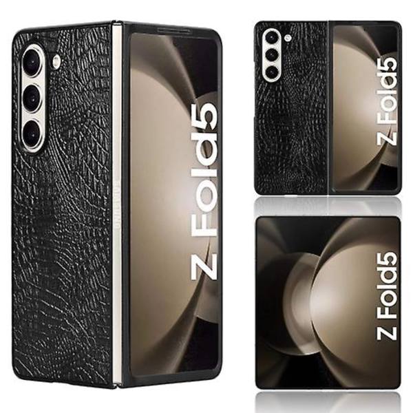 Bakskydd för Samsung Galaxy Z Fold5 med krokodilstruktur Black