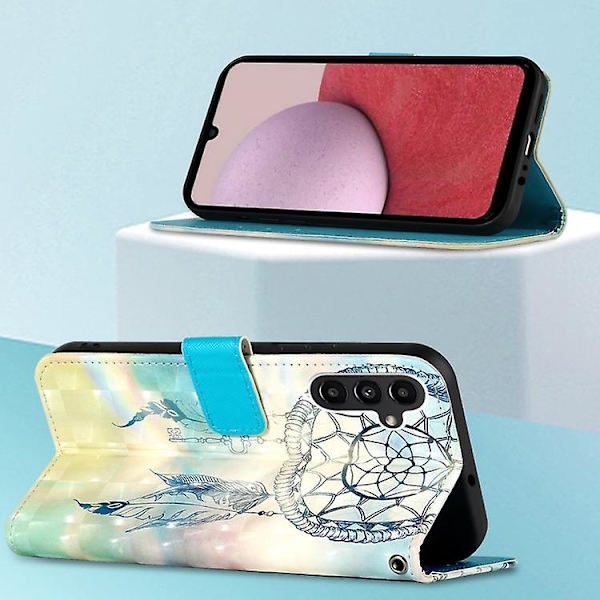 For Samsung Galaxy A05s 3D Maleri Vandret Flip Læder Mobiltelefon Etui Dream Wind Chimes