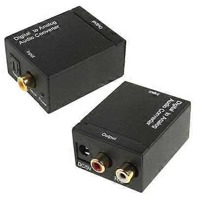 Adapter Toslink/Koaxial till Analog Ljud