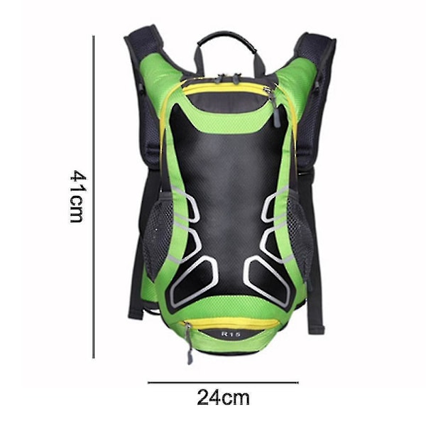 1 X Unisex Ryggsekk For Fotturer Sykling Utendørs Sport 15 Liter Grønn