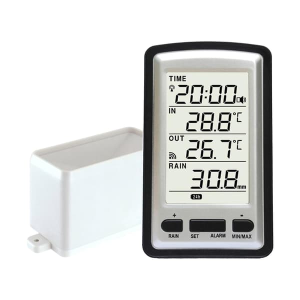 Regnsensor Trådløs Regnsensor Digital Display Termometer Måleverktøy Værsentral Nedbørshistorie Regnsensor Måler