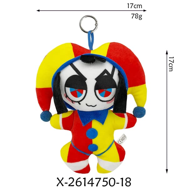 Upea digitaalinen sirkus Jax Burger -pehmolelu Clown on blue lanyard