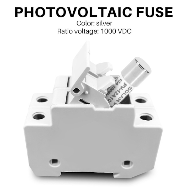 10 st 1000 Vdc Säkring Solceller Explosionssäker Säkring Silver - 12a