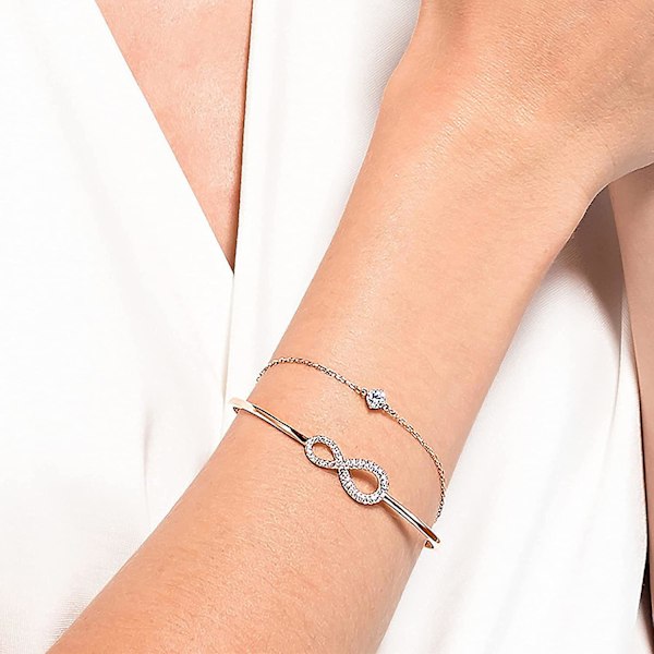 Infinity Armbånd Figur 8 Dobbelt Lag 2-i-1 Diamantarmbånd Rose gold