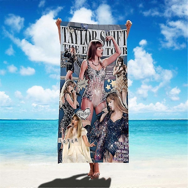 75x150cm Taylor Swift Stort Badehåndkle for Strand og Bad - Tykt Mikrofiber Turt Teppe Gave D