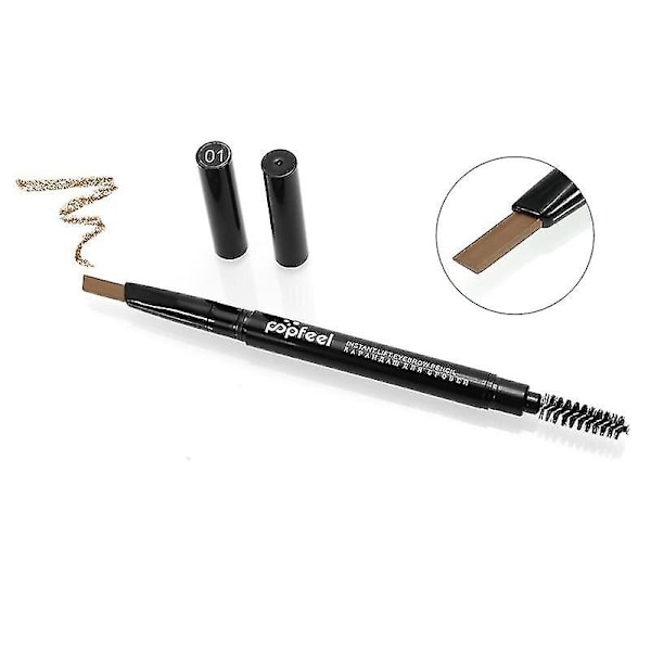 Naturlig Makeup Dubbelhuvud Superfin Ögonbrynspenna Vattentät Varaktig Ögon Svart Brun Gör Roterbar Upp Penna Tslm1 06 light coffee166