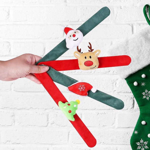 12 kpl jouluisia rannekoruja, joulurannekkeita napsautusrannekoruja lasten juhliin lahja