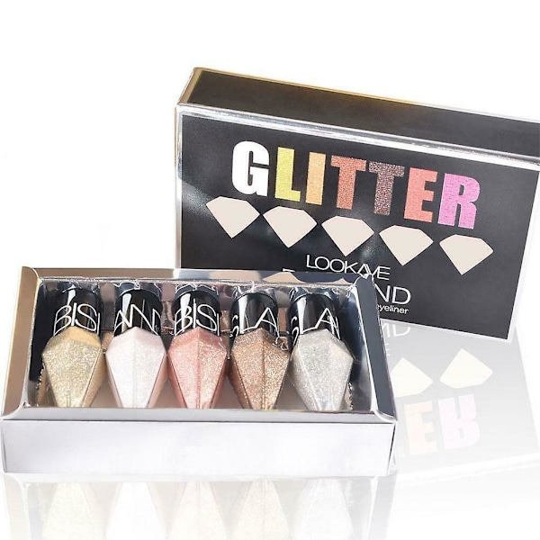 Glitter Eyeliner Flydende Skinnende Eyeliner Pen Langtidsholdbar Eyeliner Øjenskygger til Kvinder Piger