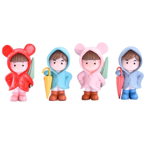 5 kpl Lovers Figurine Realistinen suloinen muovinen koristeellinen sarjakuva pariskuntaveistos nukkekodille