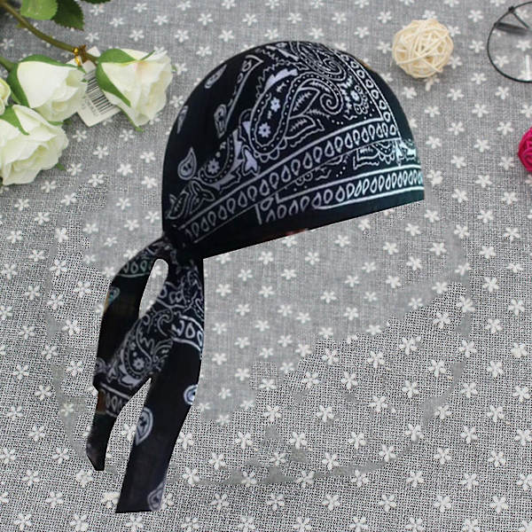 Voksen Mænd Paisley Print Motorcykel Wrap Biker Hat Bandana Hovedtørklæde Skull Cap