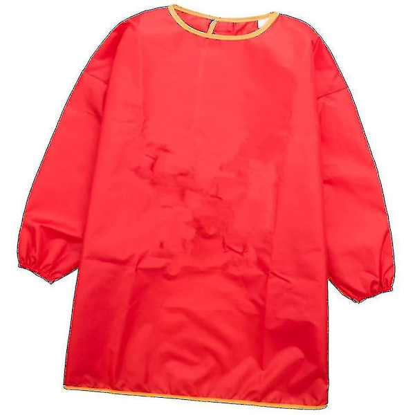 Barnmålarsmock, barnförkläde, blått, S Red M