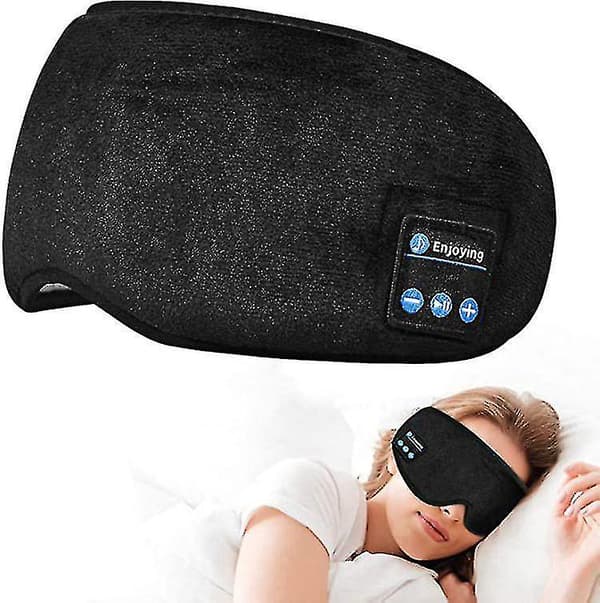 Bluetooth-hörlurar Mask Ögonhuvudband Sov Trådlöst Sovmusik Sport Mjuk