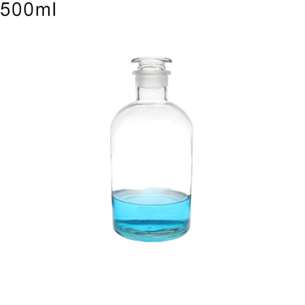 30/60/125/250/500ml Clear Portable Glass Jar Reagent Bottle Storage Container