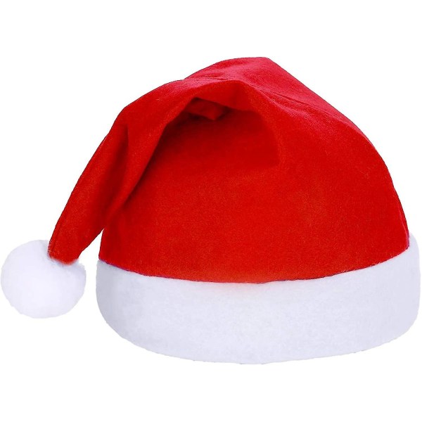 12 stykker nissehuer Julegyldne fløjlshat til julefestartikler