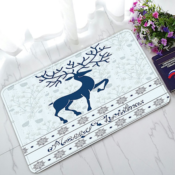 Christmas Deer Merry Christmas Doormat Entrance Rug Area Rug Floor Mat Home Decor 45x75 Cm