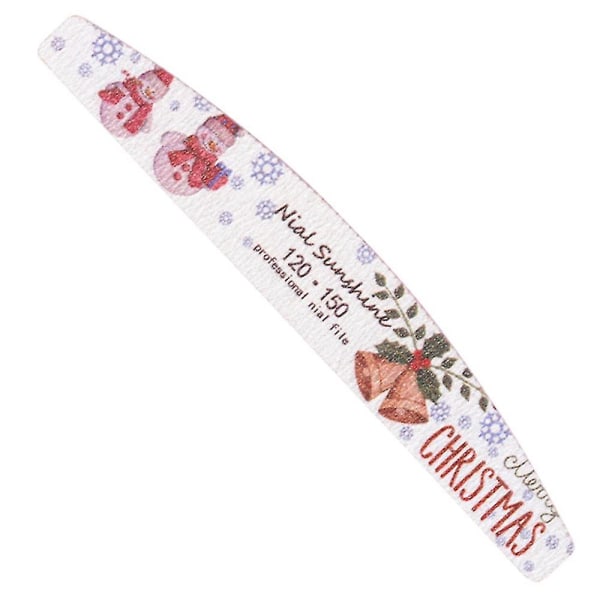 Christmas Themed Gritty Nail File, Emery Board, Professional Nail Tools For Home And Salon Use