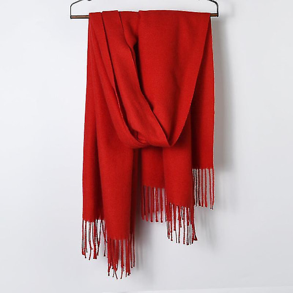 K Cashmir-Tofsar Dam Kepsår Halsduk Filt Wrap Sjal Stole Varm Mjuk Ash
