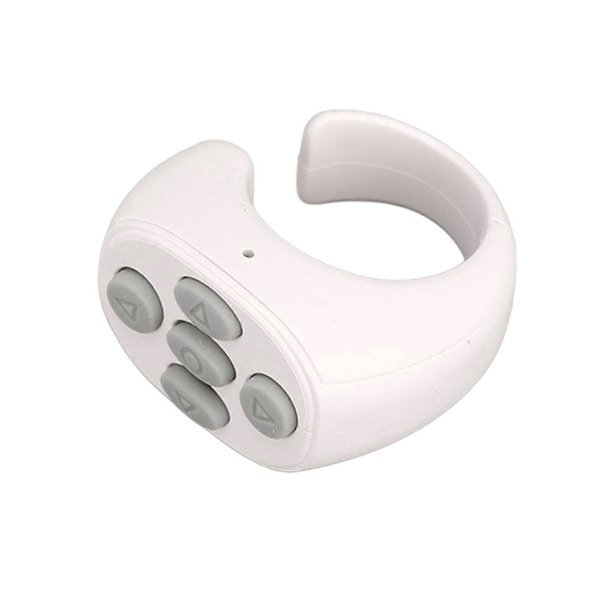 Smart Ring Controller Bluetooth 5.3 Trådløs Fjernbetjening Sideskifter Til Tik Tok Elektronisk Bog White