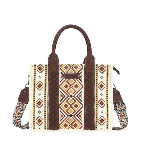 Wrangler Tote Bag Väskor i Western-stil för kvinnor Axelremsväska Boho Aztec Handväskor