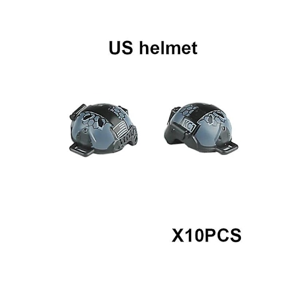 Militær Byggeklodser Soldater Figurer Gaver Legetøj Våben Pistoler Specialstyrker SWAT Arm Vest Hjelm Eksplosionssikker Beklædning MOC   Fingerfærdighedsspil NO.4--10PCS