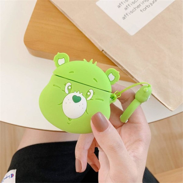 Cute AirPod 2/1 Case, Cartoon Character Design, Funky Air Pods Case, Soft Silicone Unique 3D Animal for Girls Boys Women, Cases for AirPods 2 & 1 Green