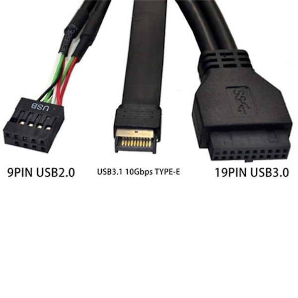 5,25 Tums USB3.1 Gen2 Frontpanel USB-hub 2 Portar USB3.0 + 2 Portar USB2.0 + 1 Port Typ-C med Typ-E C