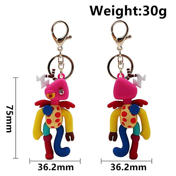 Fantastisk Digital Cirkusdocka Hängande Clown Nyckelring för Barn Julgåva 5