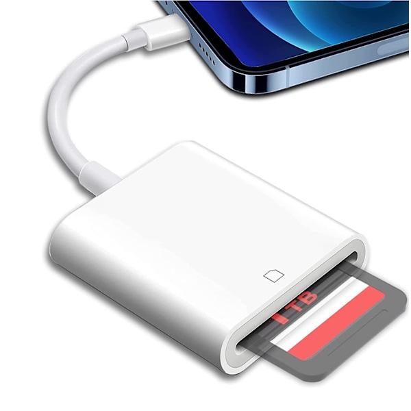 SD-kortläsare för iPhone och iPad, Plug and Play