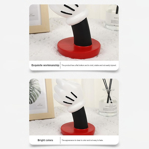 7'' Mus-Handblomvas, Kreativ Sminkborsthållare, Unik Vas, 100% Ny Red
