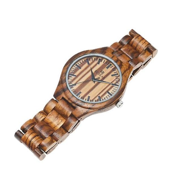 Träarmbandsur Analog Kvartsrörelse Träur Herrar Med Ask