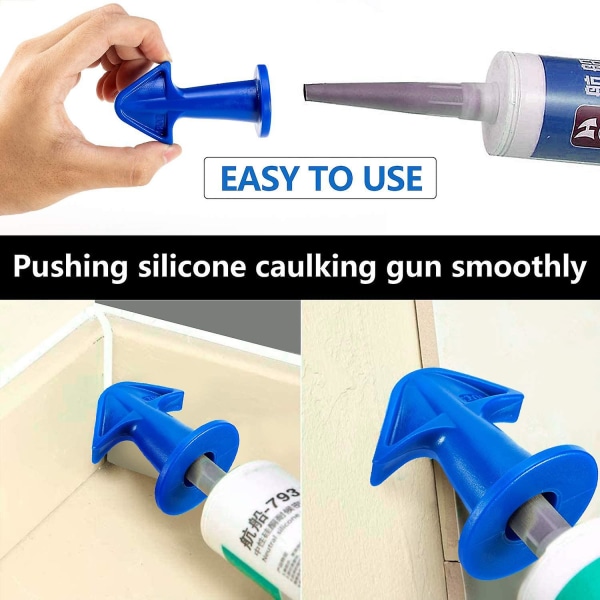 Caulking Finishing Nozzle, 14 Pcs Stainless Steel Applicator And 2 Pcs Plastic Sealant Nozzles And 1 Roll Tape, Sealant Tools For Kitchen And Bathroom