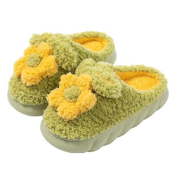 Indoor Cotton Slippers Women's Thick Soled Anti Slip Shoes