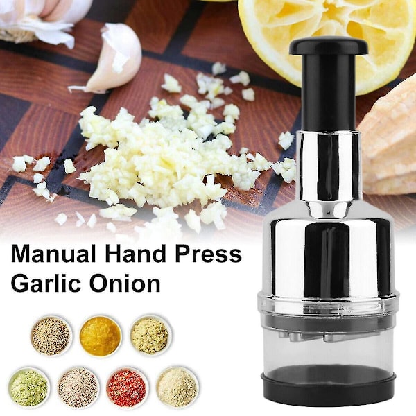 Stainless Vegetable Onion Cutter Chopper Slicer Pressing Garlic Mincer Kitchen