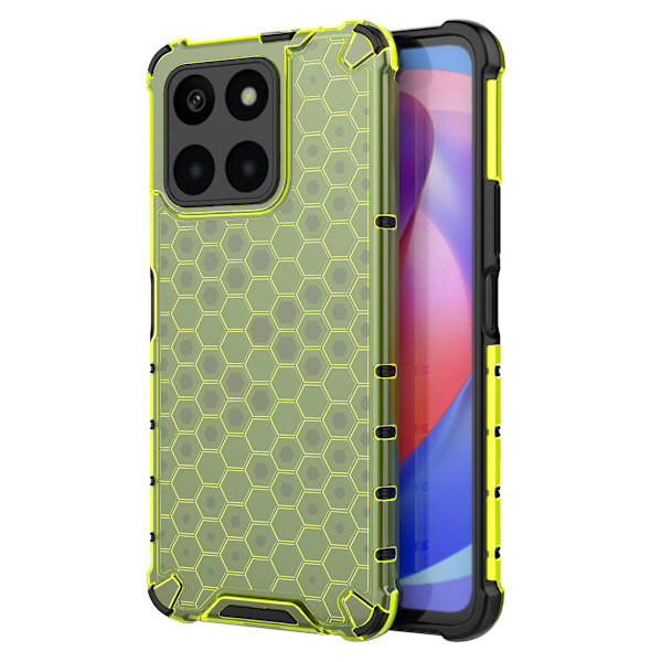 For Honor X6a 4g Etui Honeycomb Texture Tpu+pc Mobiltelefon Deksel Green